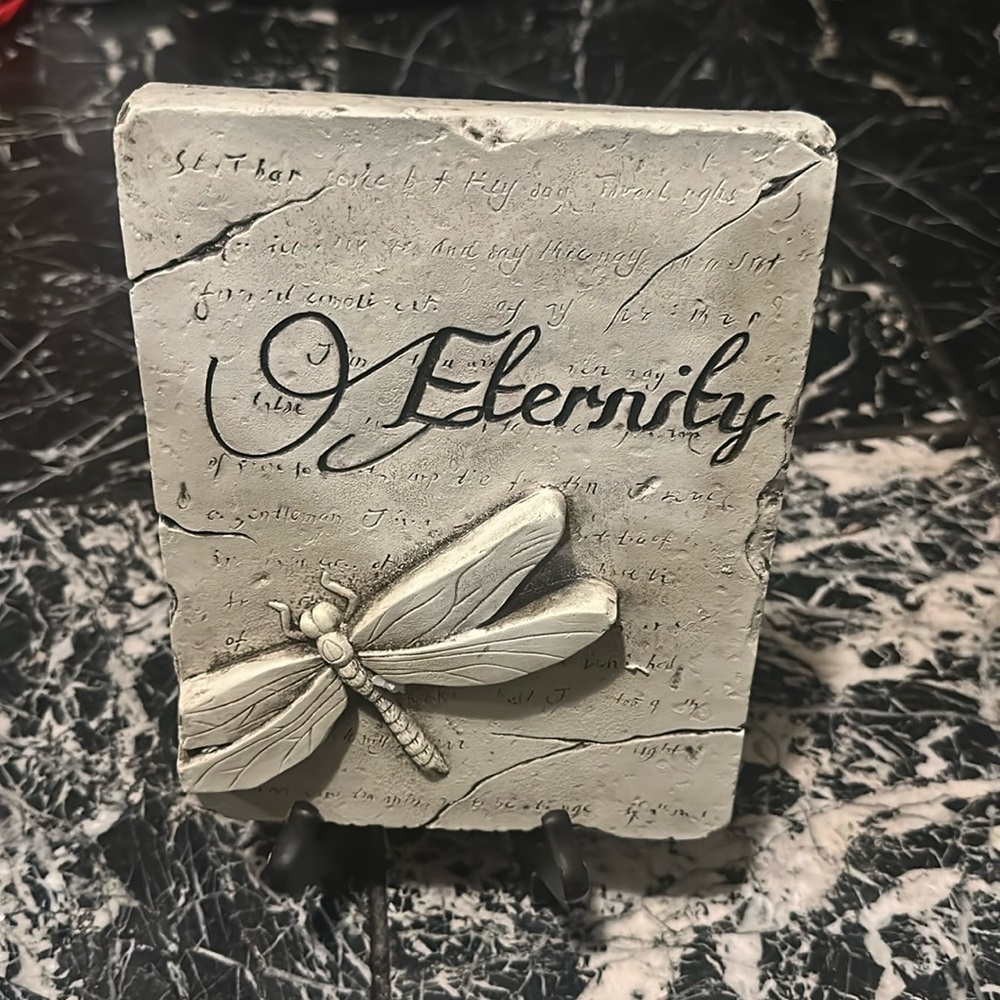 Stonebriar Cement dragonfly very nice plaque 7x9 weight about 3 lb